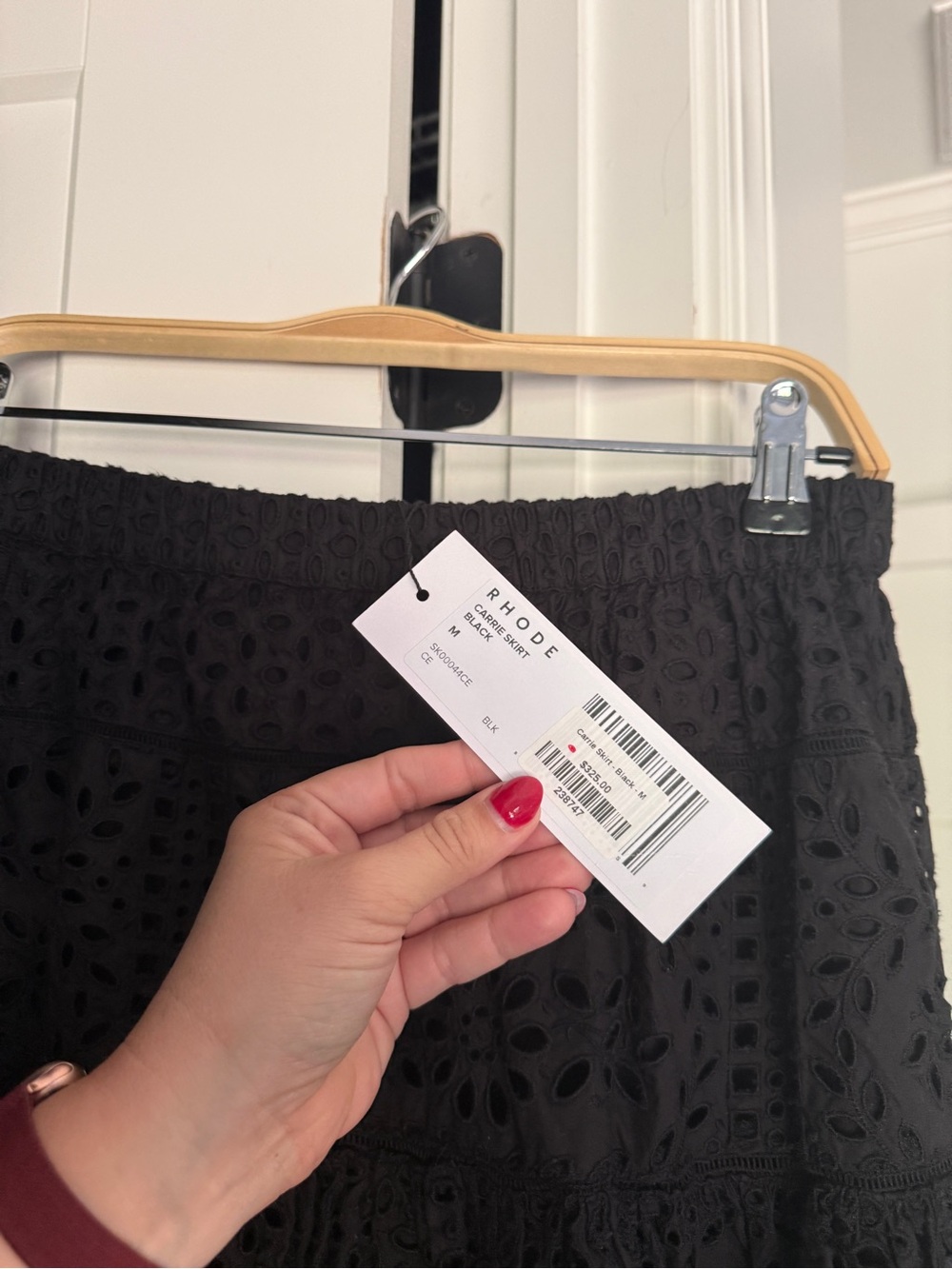 Rhode Carrie black eyelet skirt nwt new - Picture 4 of 7